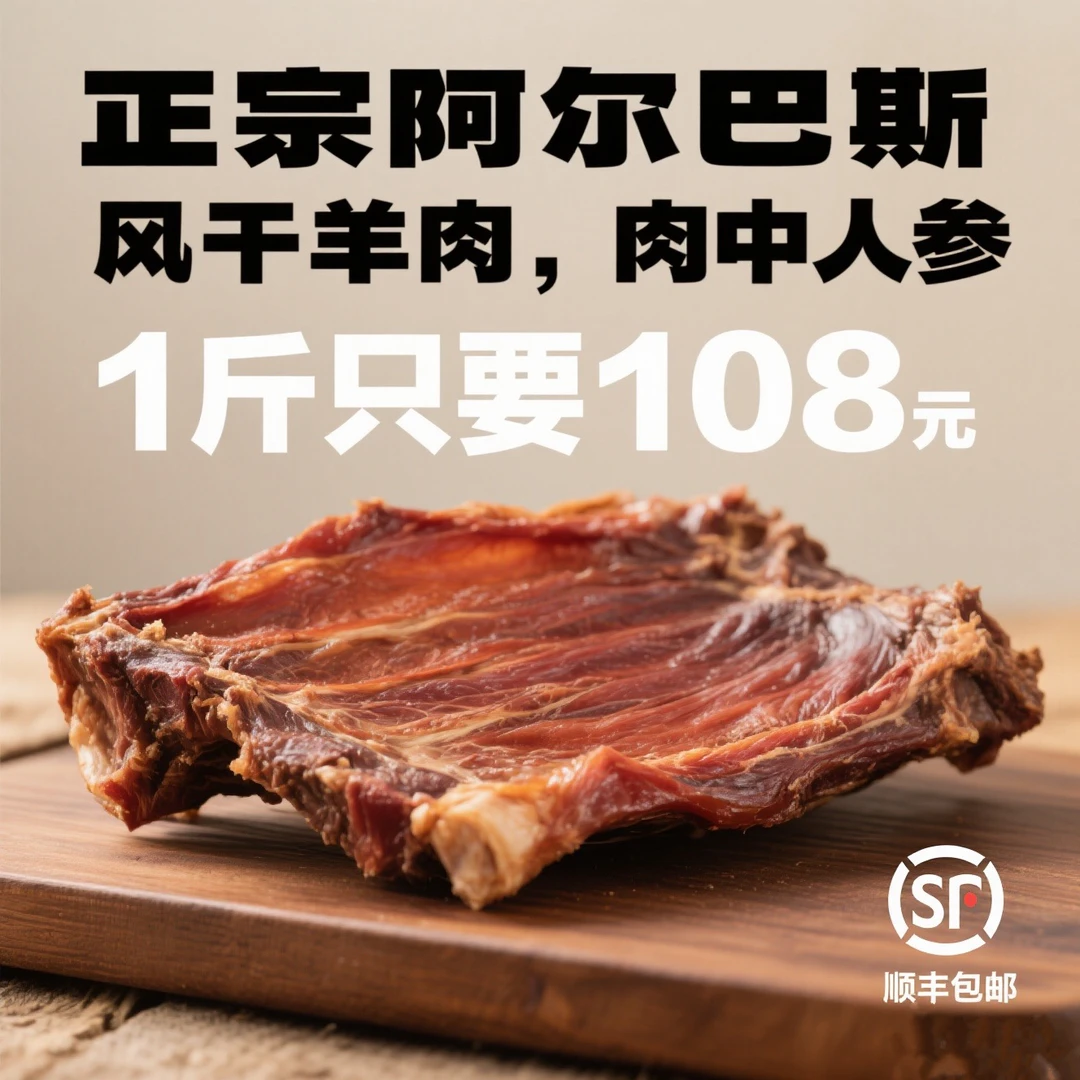 【正宗】内蒙古阿尔巴斯风干羊肉，北纬38°-40°黄金纬度带的馈赠