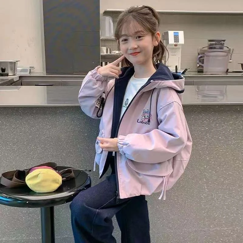 女童外套冬装2025新款洋气儿童装冬季舒适加厚中大童双面穿上衣潮