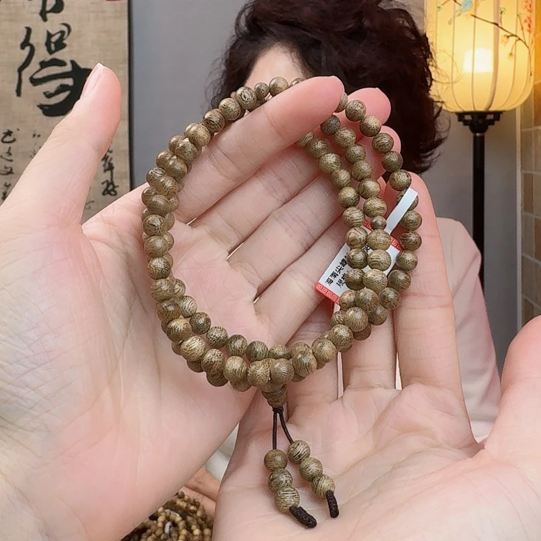 沉香手串海南尖峰岭白木香0.6*108