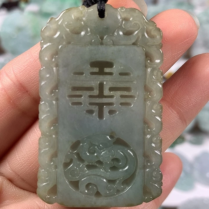 翡翠未镶嵌颈饰仿古龙行天下福利