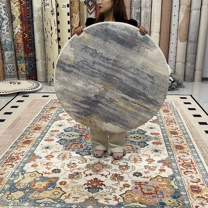 混纺尺寸误差正负1-3厘米直径一米圆棉布底仿羊绒特价福利