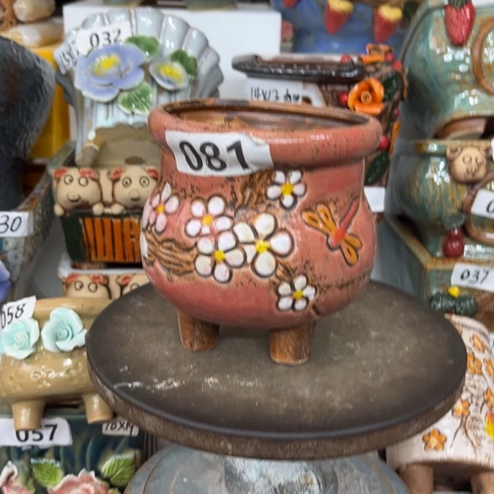 紫砂花盆粗陶材质多肉花盆