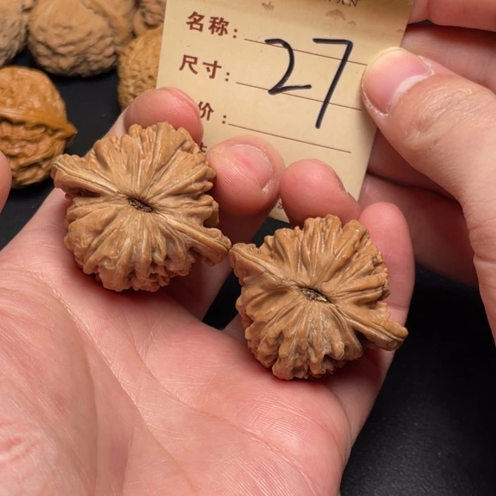 文玩核桃把件四座楼41尺全品白茬27