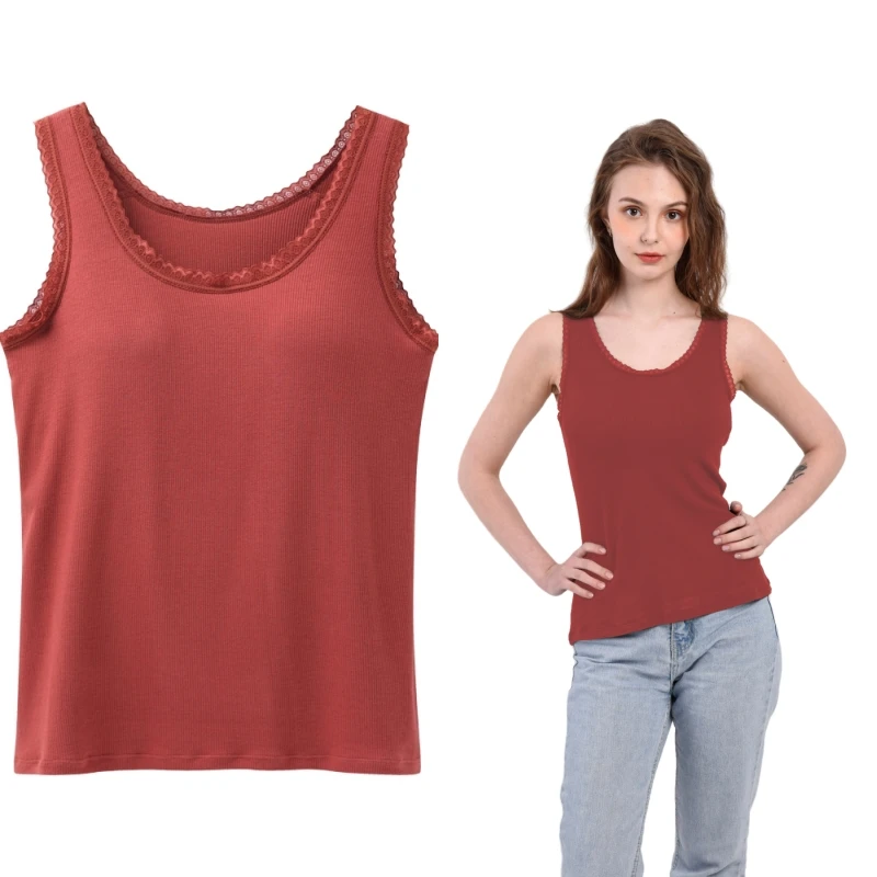 蕾丝女背心外穿大码修身无钢圈一体罩杯内穿瑜伽吊带聚拢上衣背心