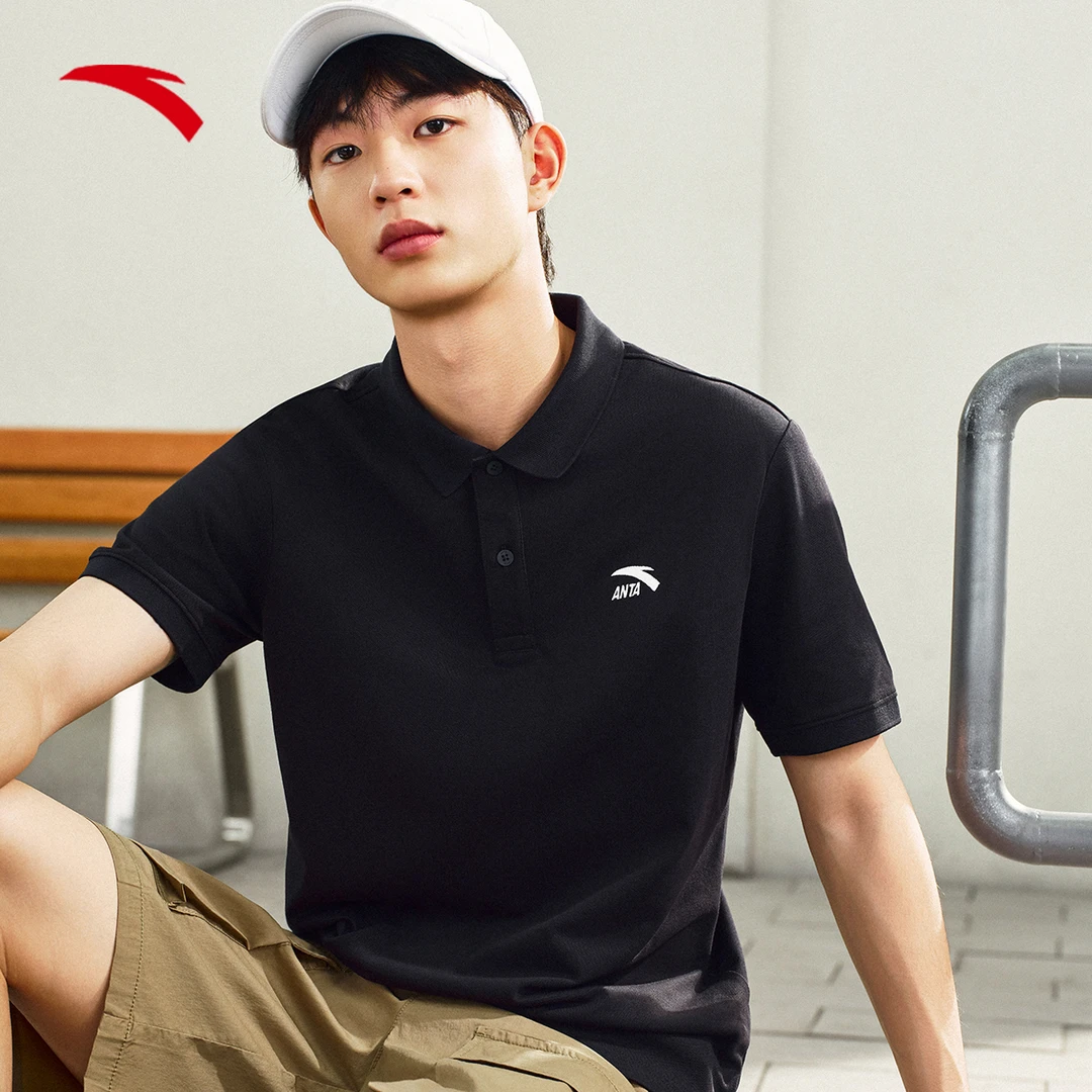 安踏POLO衫男士短袖2025新款秋冬休闲透气t恤运动上衣152528121