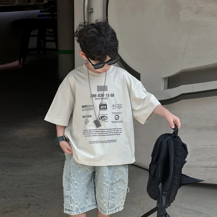 2025年童装男童短袖夏款潮洋气时髦儿童上衣