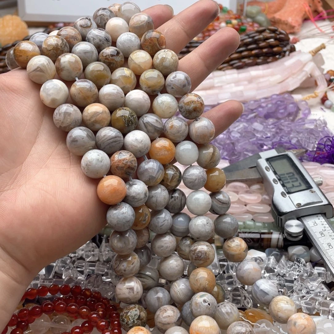 玛瑙/玉髓未镶嵌珠宝半成品登*打包5条竹纹玛瑙