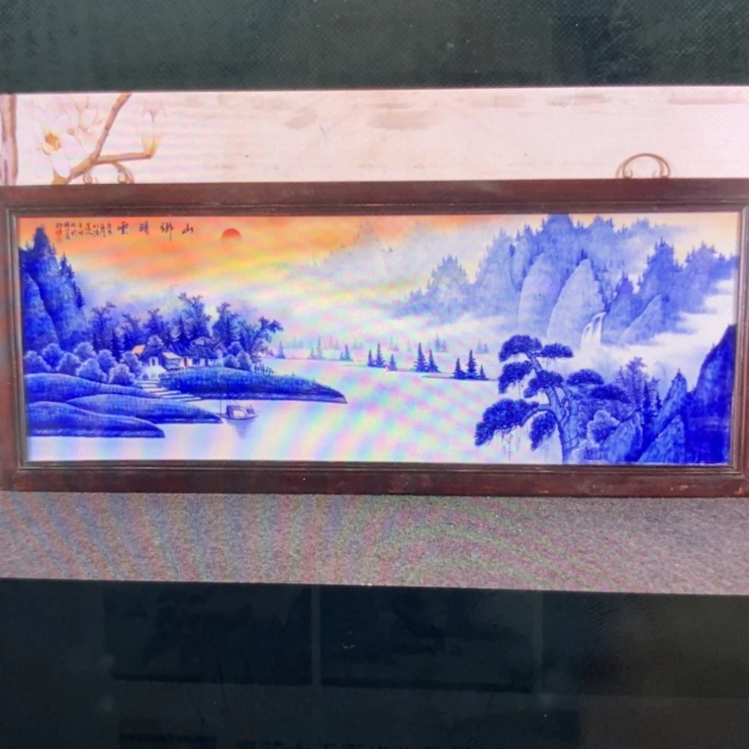 凤***瓷1.85*74*1景德镇瓷板画柴窑烧制