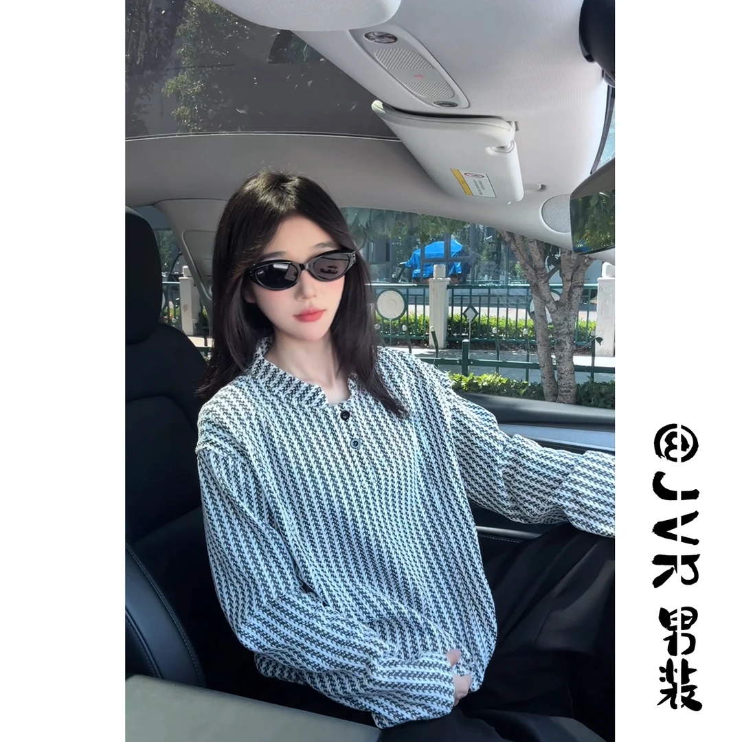 【6小时现货+运费险】鱼骨纹亨利领长袖卫衣男款秋季潮高级感打底衫