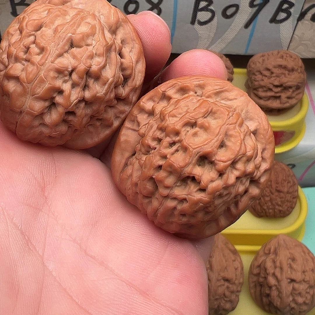 懒***觉吊坠文玩核桃莲花40