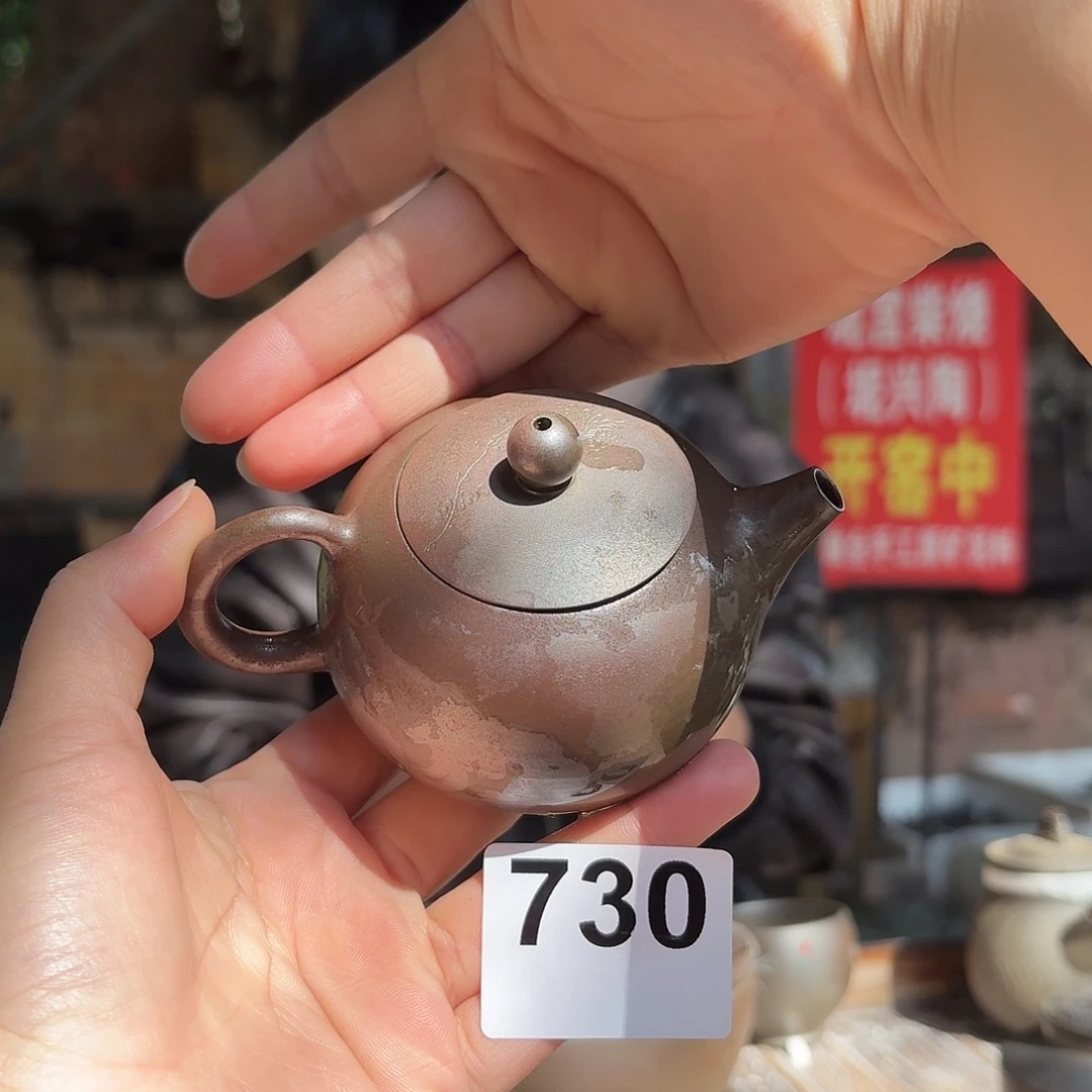 坭兴陶纯柴烧原矿泥料纯手工壶