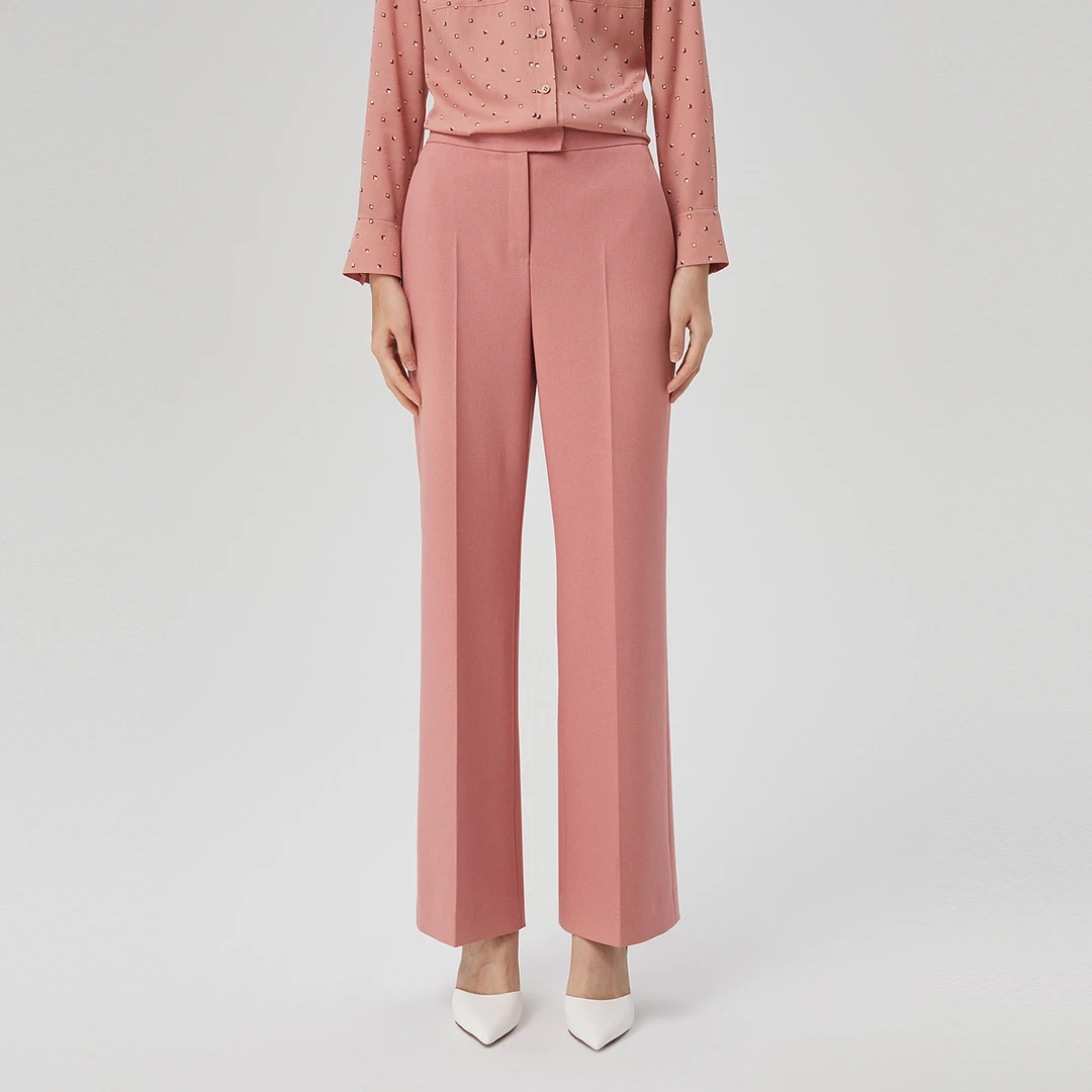 LANCY/朗姿【专柜同款】春秋西装裤子女高腰气质直筒西装裤