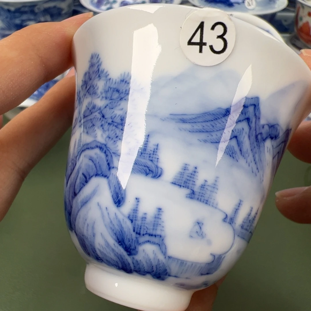 陶瓷景德镇纯手工纯手绘茶具木木43