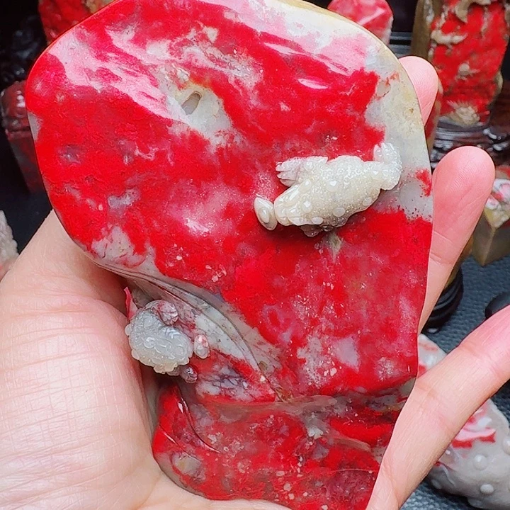 昌化鸡血石昌化鸡血精品摆件