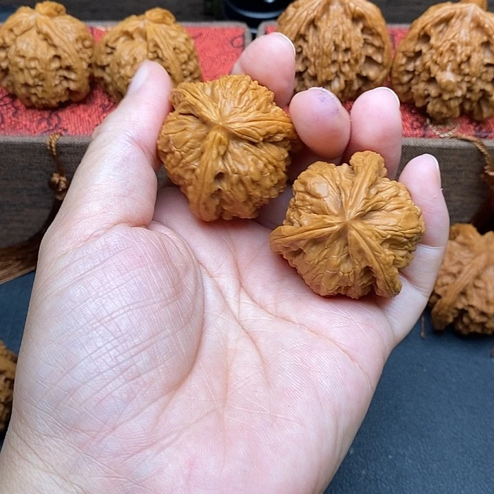 森***语文玩核桃把件白奔
