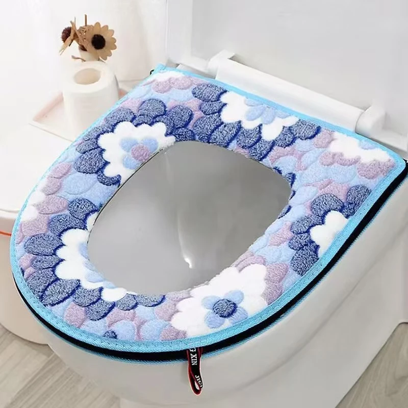 【新疆包邮】座便器坐垫加厚家用坐便器套垫毛绒水洗可爱防水