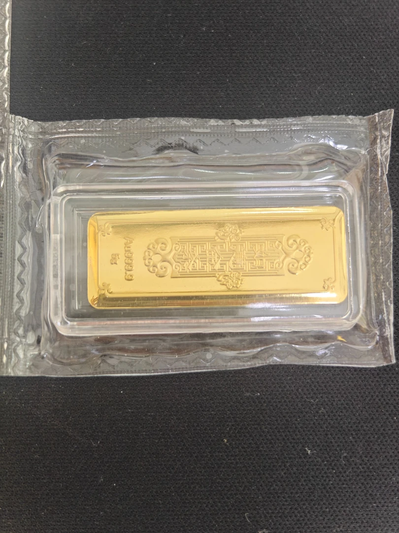 老庙黄金足金金条吊坠