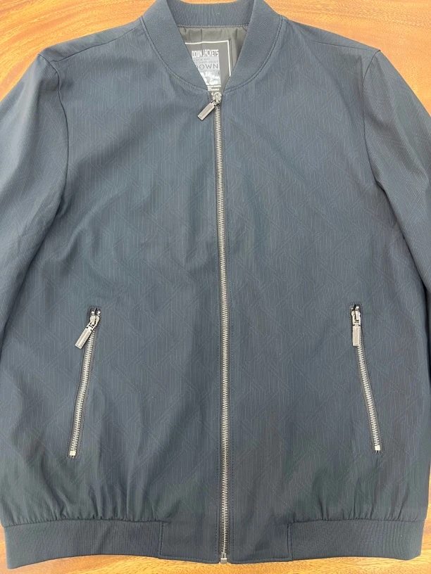 字母数字拉链男秋季立领常规夹克时尚春款上衣男装