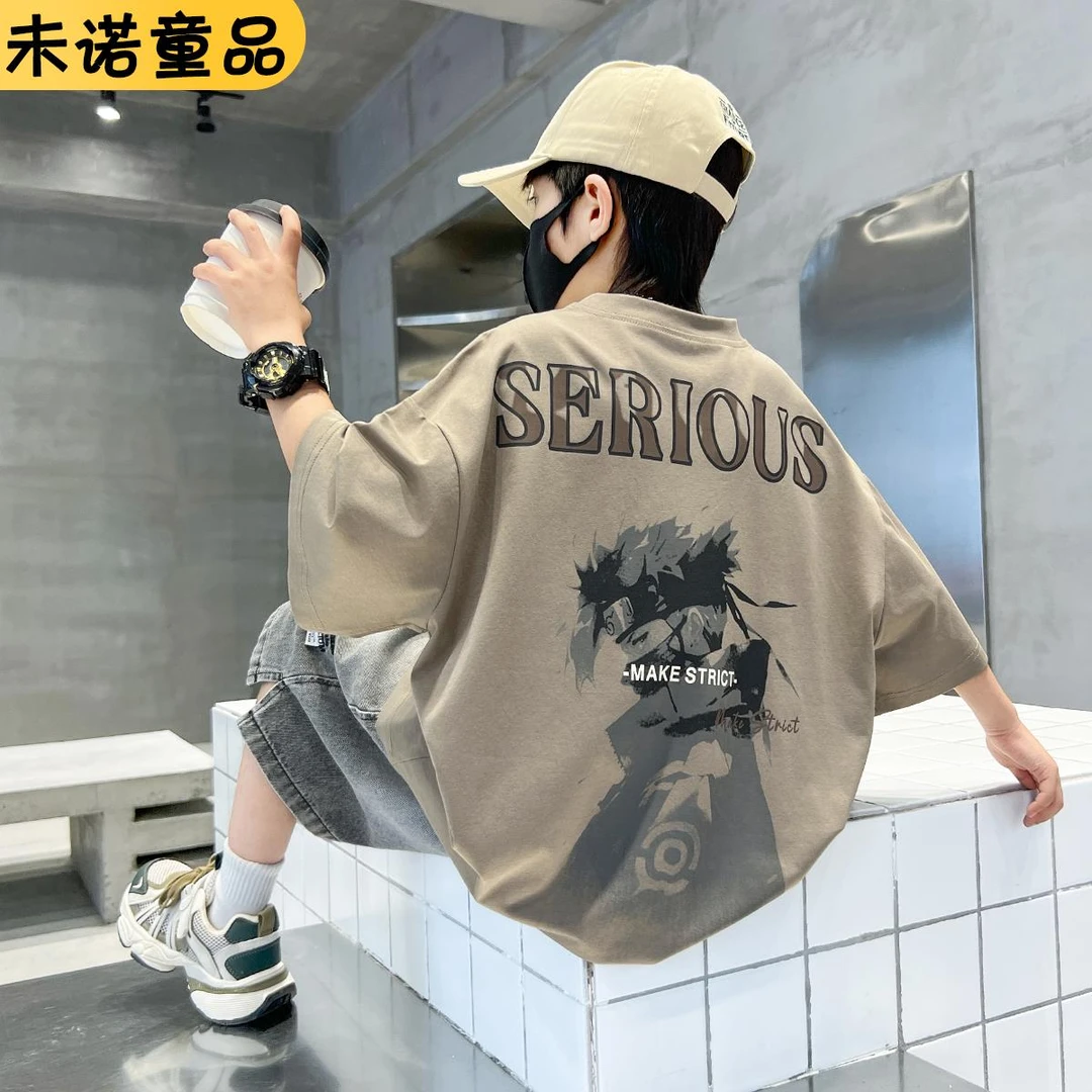 未诺童品童装男童短袖恤夏装2025新款儿童上衣卡通中大童夏季百搭