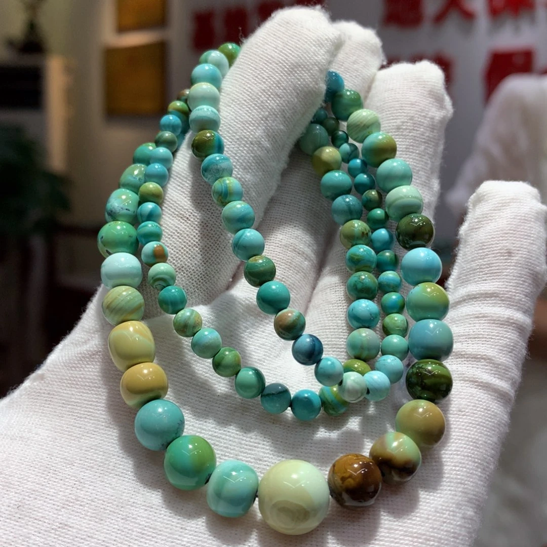 未镶嵌绿松石水波纹锁骨链