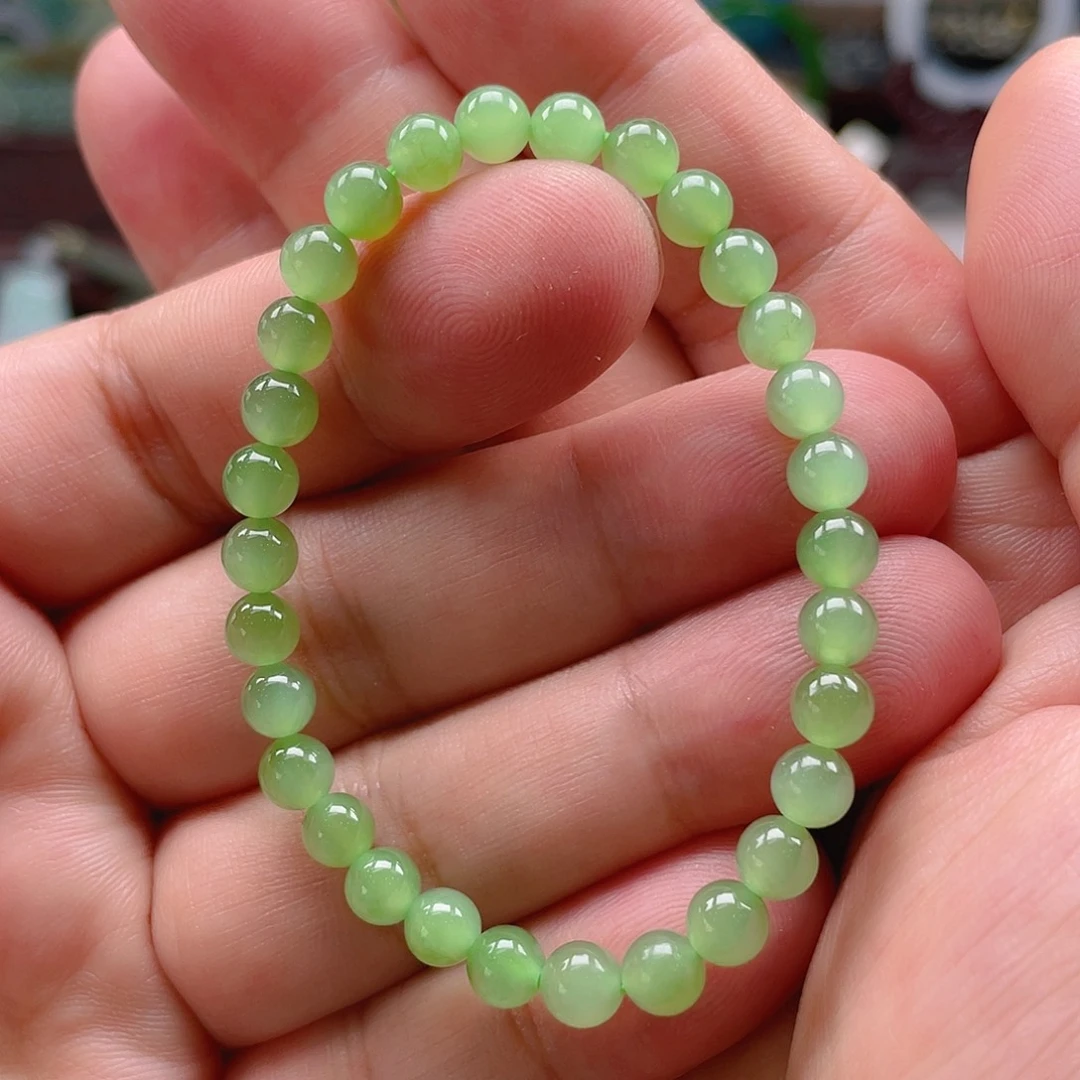 手链未镶嵌和田玉（碧玉）