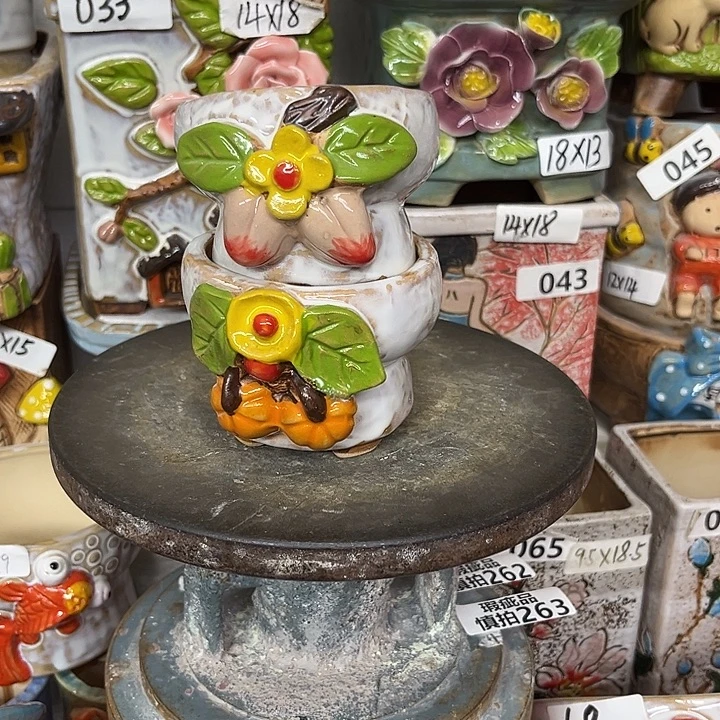 粗陶材质多肉花盆