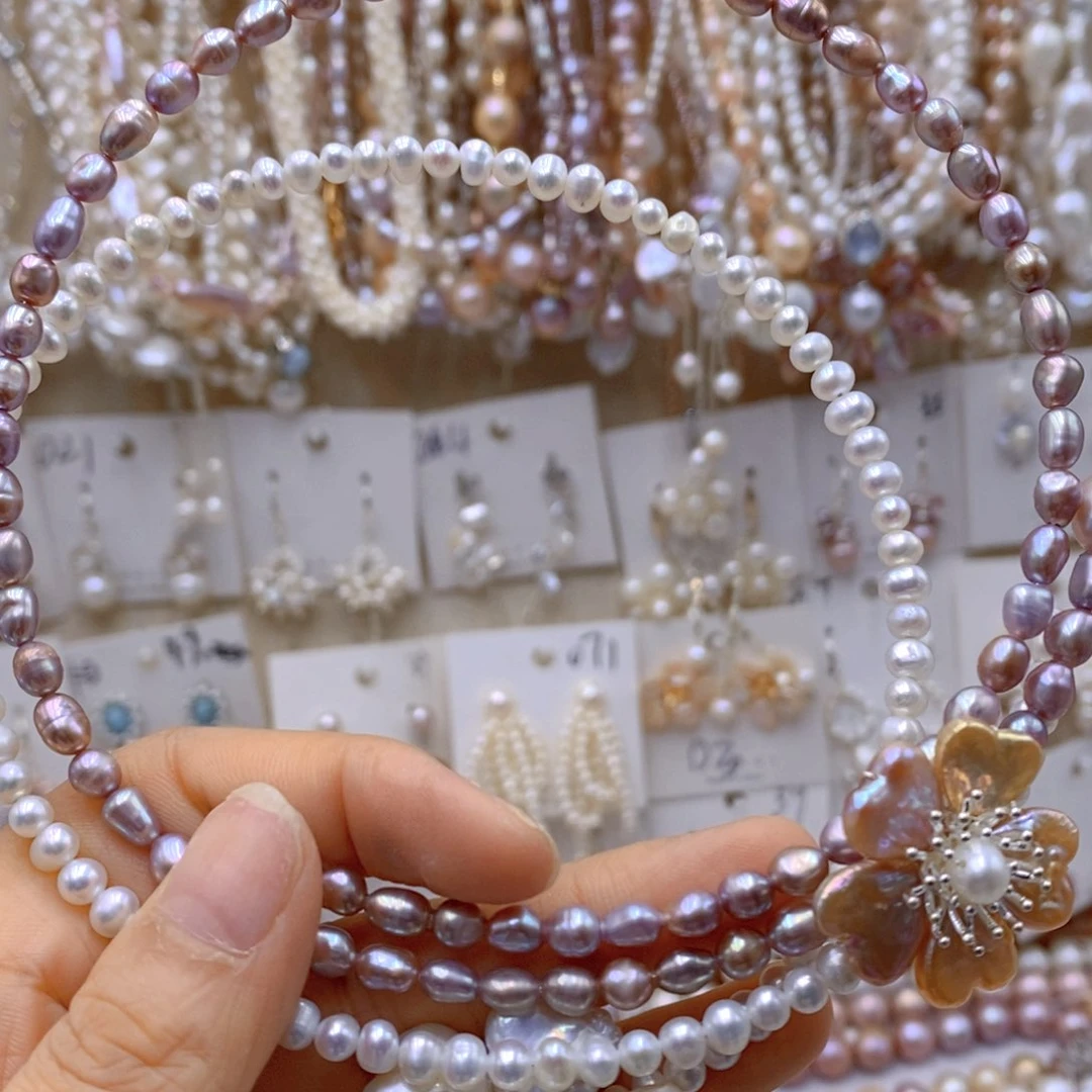 银S925镶嵌淡水珍珠耳饰小*莉