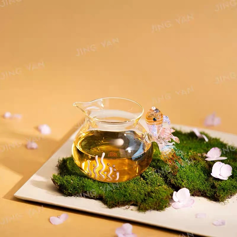 锦鲤玻璃公道杯高档高颜值玻璃茶具2025新款分茶器非遗手工礼品