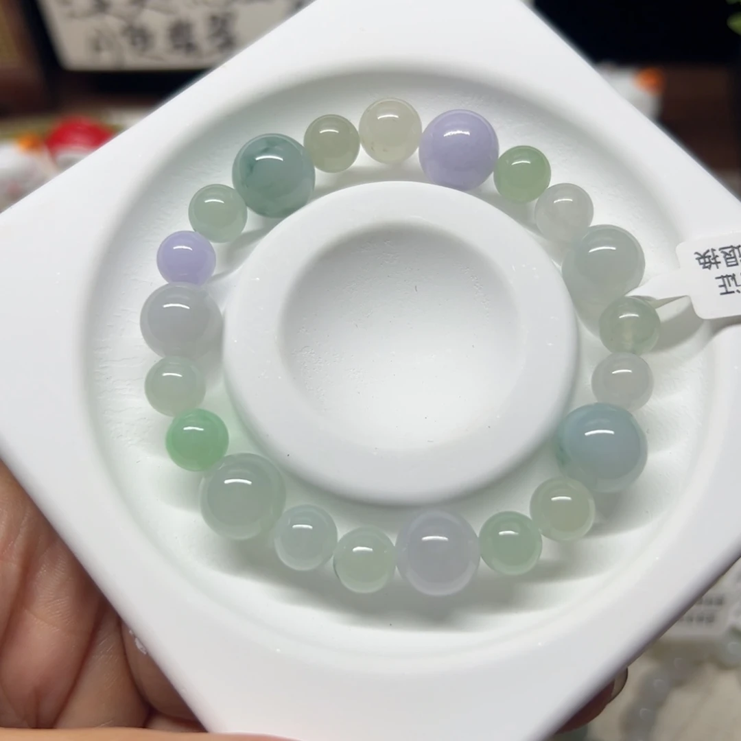 定制翡翠未镶嵌多宝手串