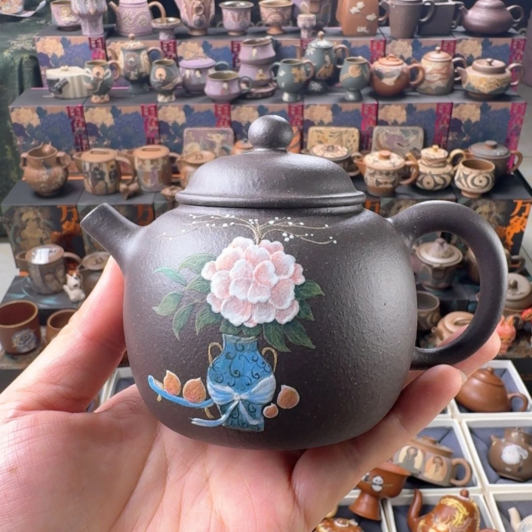 茶壶紫砂220cc原矿精工半手