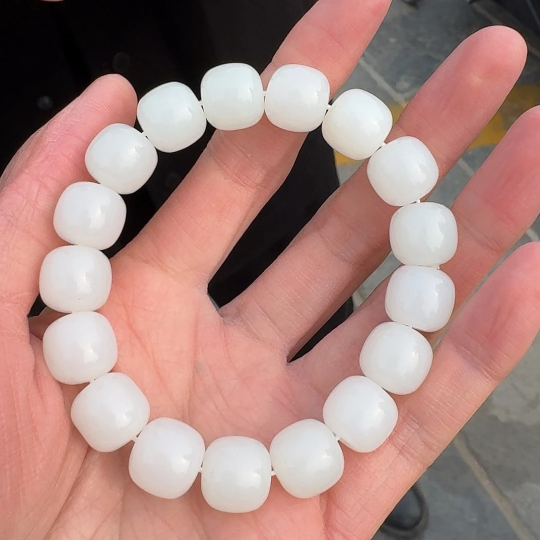 和田玉手串未镶嵌223顾哥卡12左右俄料