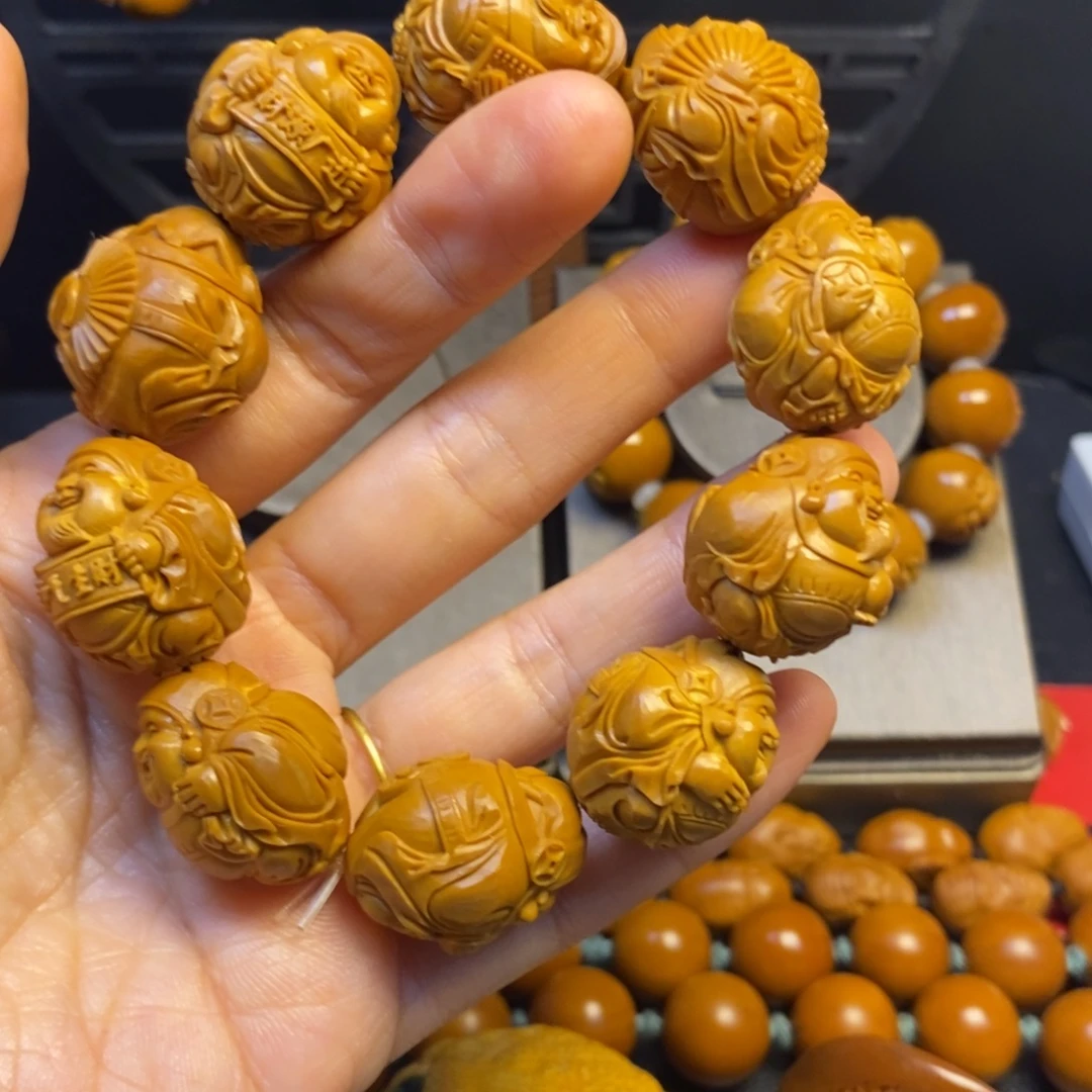 竟***？橄榄核手串/手链时刻来财时刻来财财神21