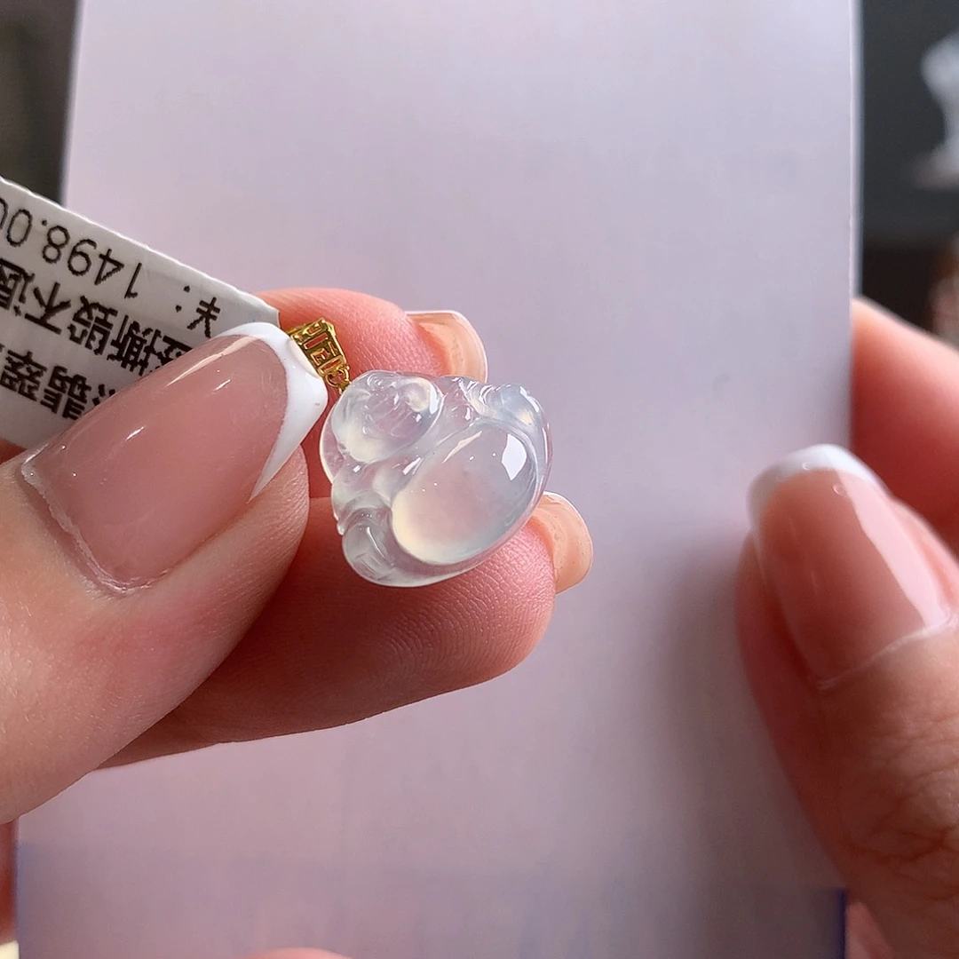 翡翠18K金镶嵌颈饰51