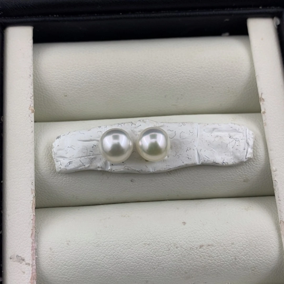 未镶嵌海水珍珠澳白8-9mm炫彩宝石光