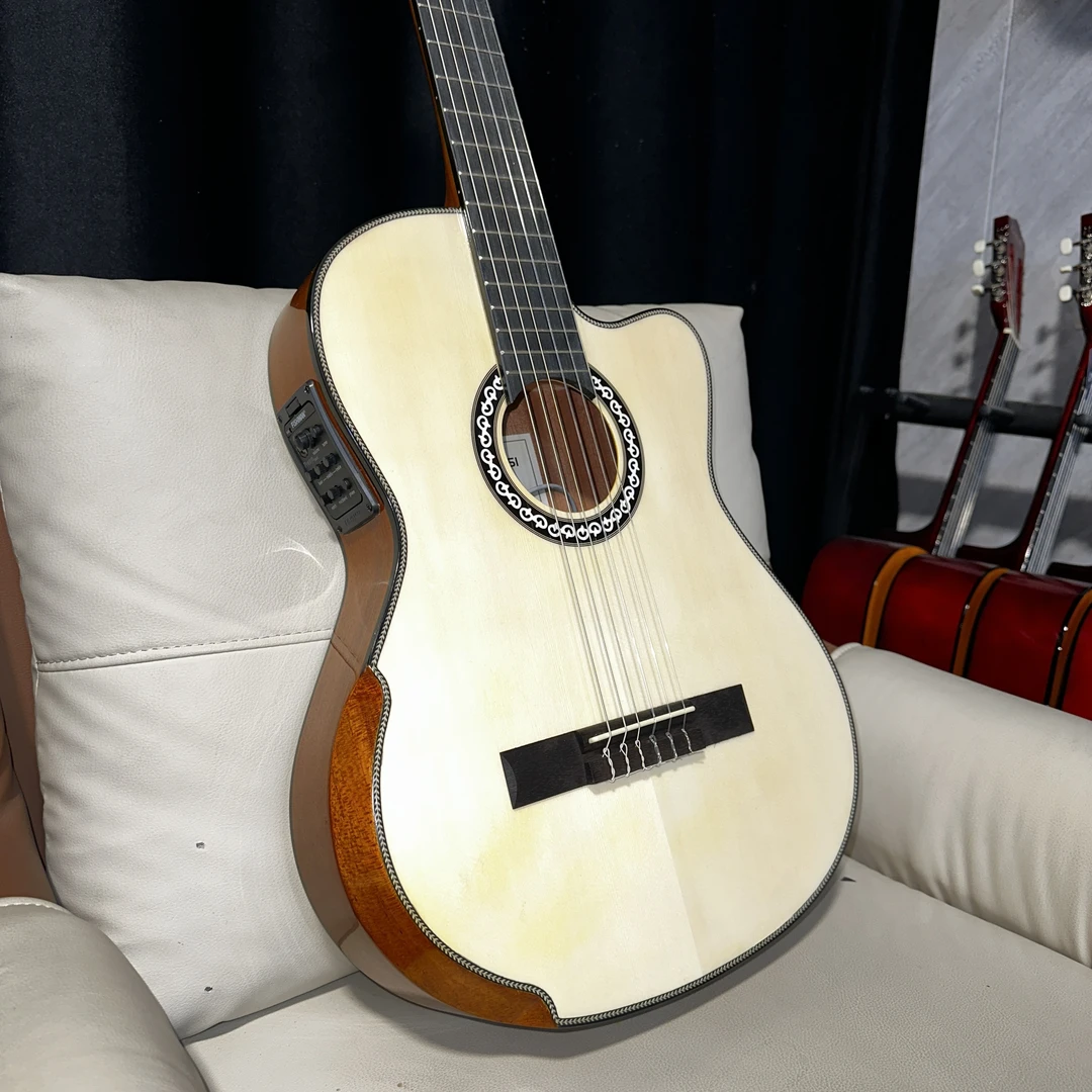 伊格莱西佛拉明戈吉他古典靠手带拾音器电箱吉他39寸paytara