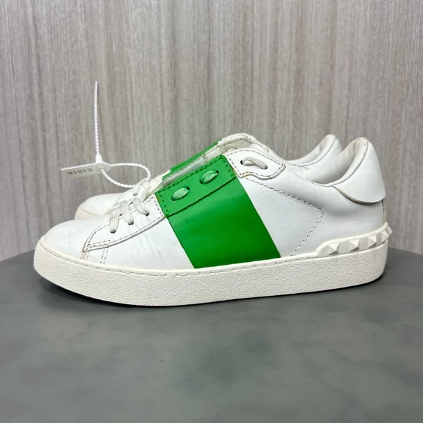 90新 Valentino/华伦天奴 38码 白绿 低帮板鞋