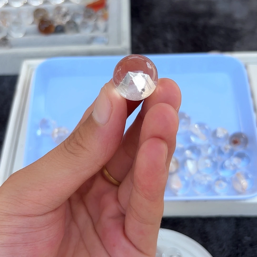 水晶珠宝半成品未镶嵌穿****头定制通孔不退不换