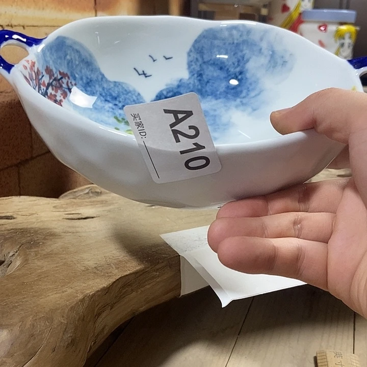 暇疵景德镇手绘高温釉下彩