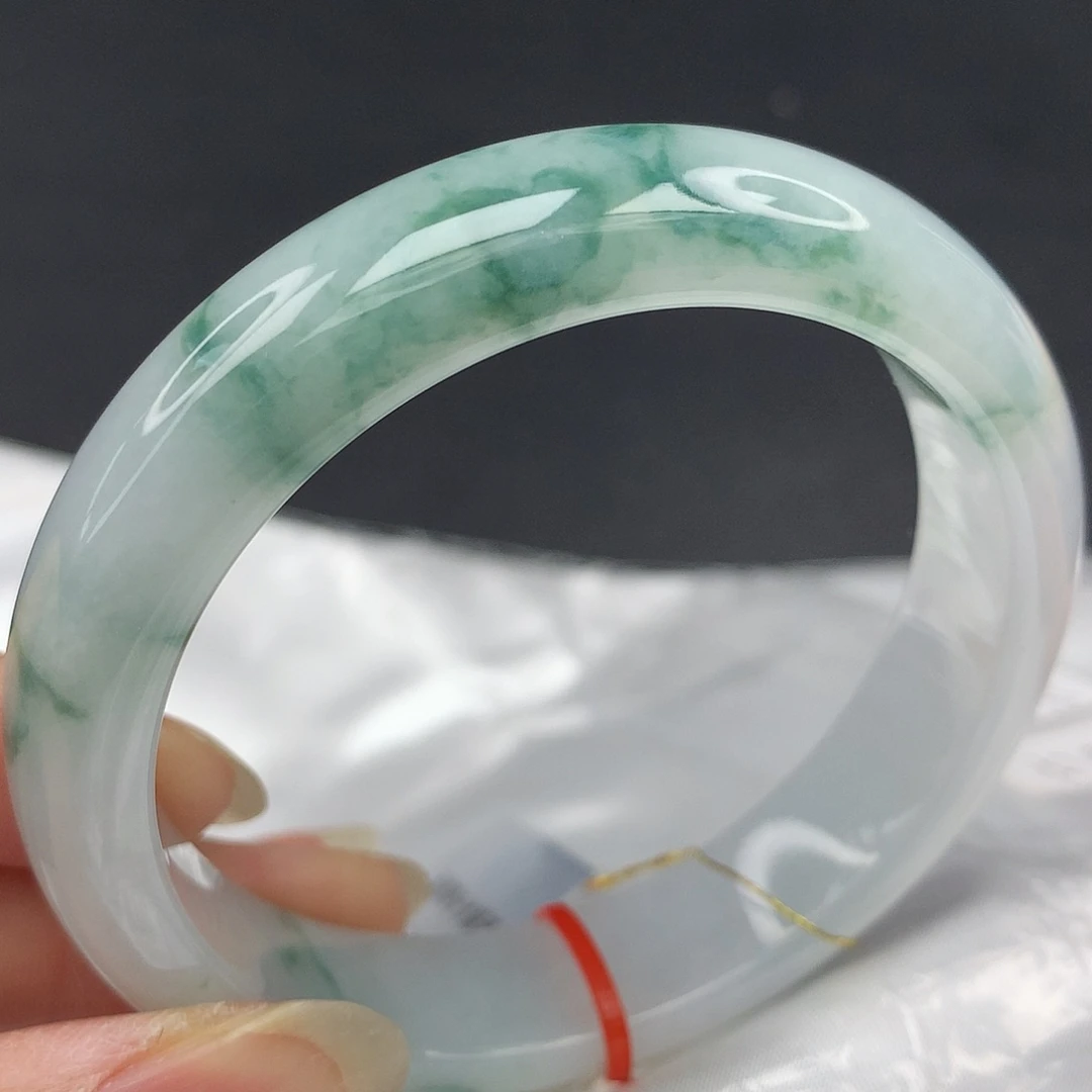 翡翠未镶嵌手镯57宽435