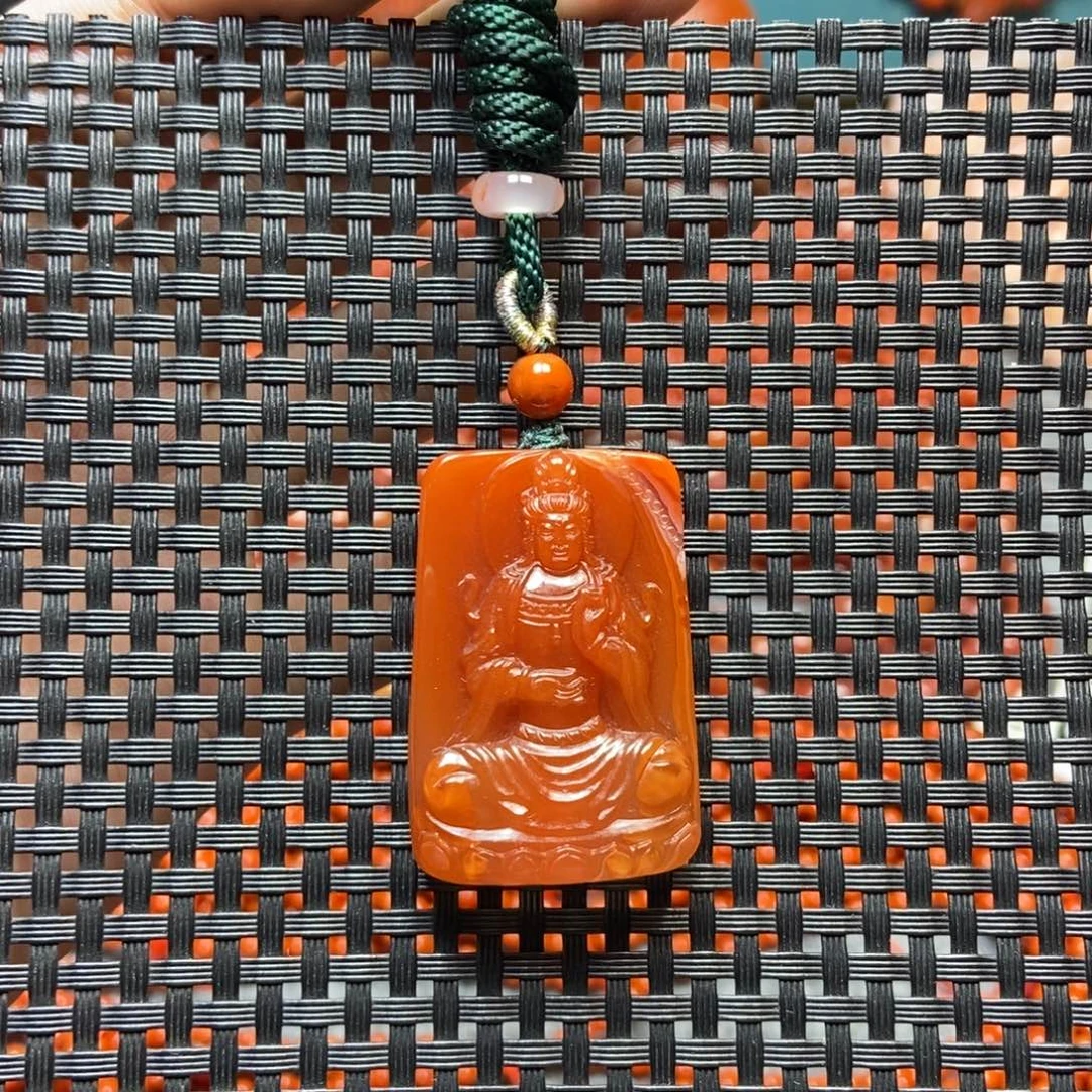 南红玛瑙未镶嵌吊坠(不含链)