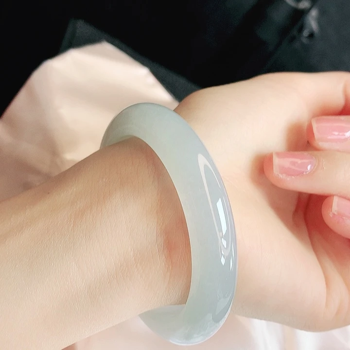 翡翠未镶嵌手镯缅甸天然a货翡翠手镯51号