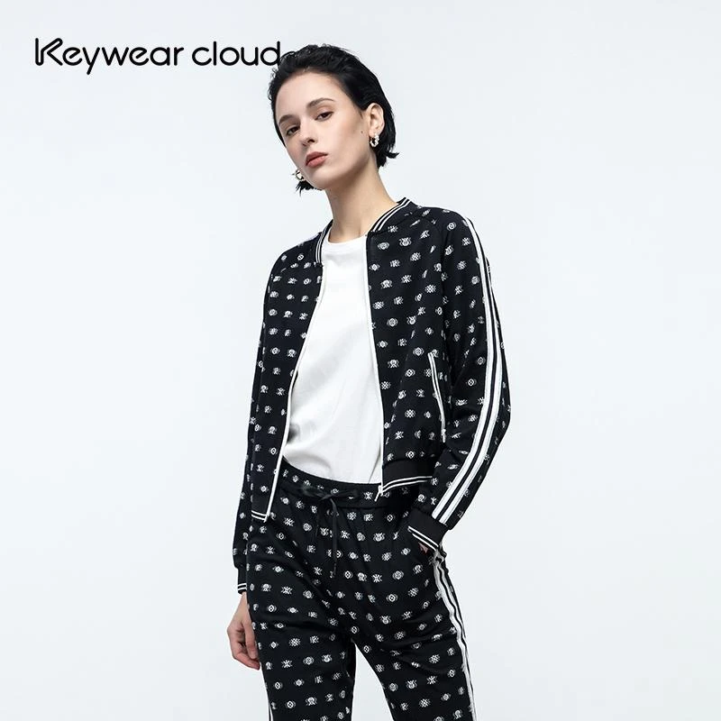 Keywearcloud奇威动感圆点图案外套