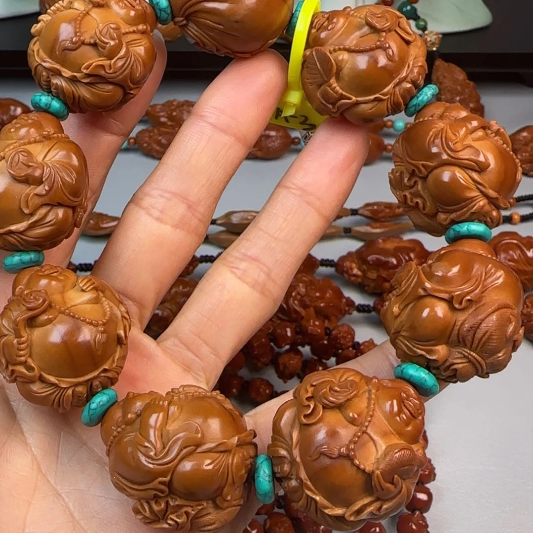 橄榄核手串/手链2.6尺寸油核八宝胖弥勒