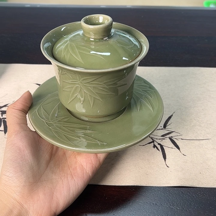 龙泉云间青瓷小米茶器