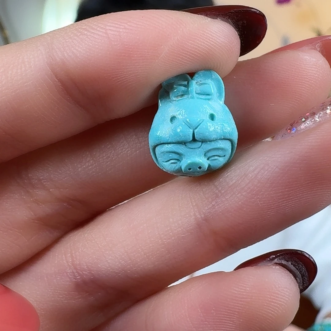 绿松石未镶嵌挂件