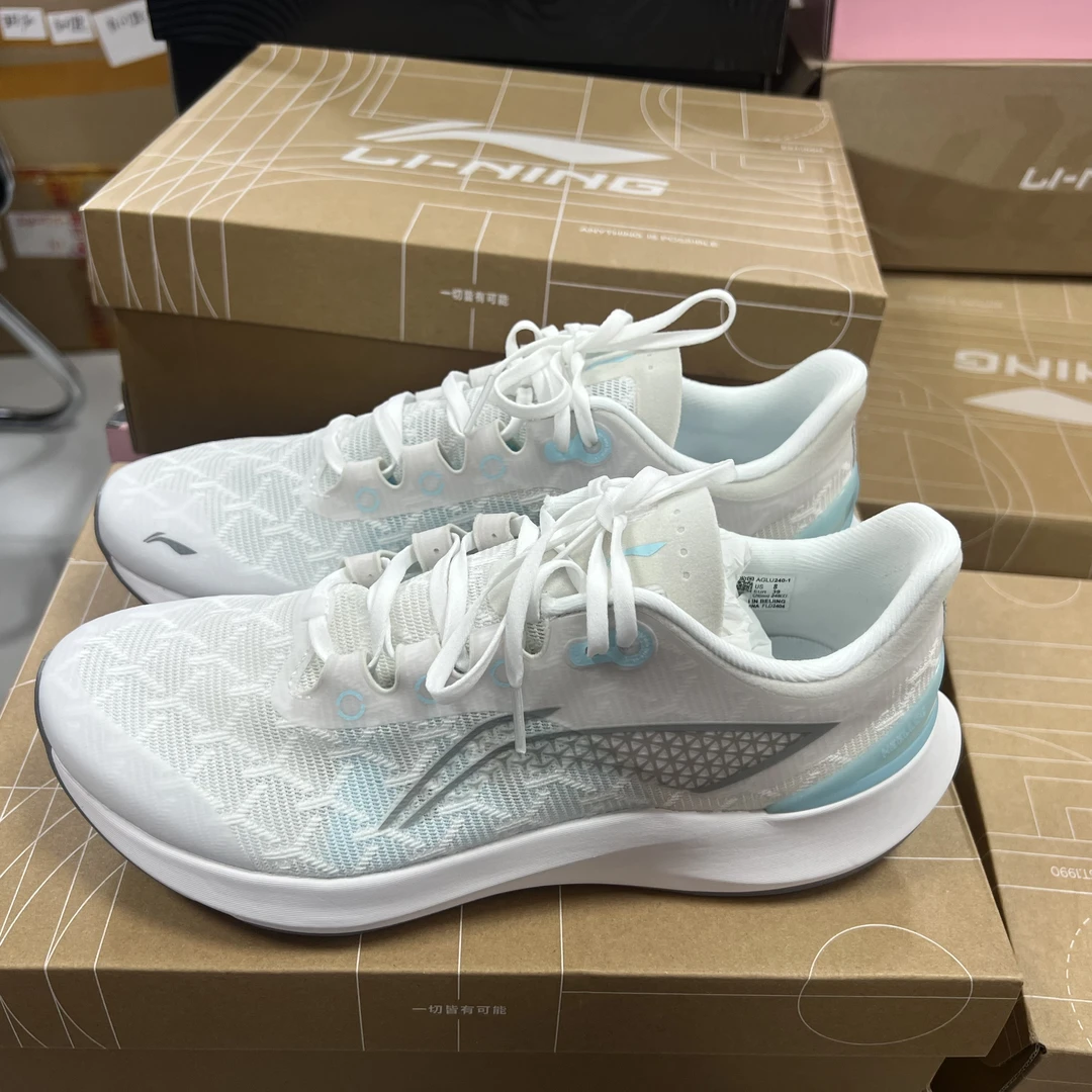 《B品以直播展示为准》鞋边发黄(X1372）李宁女子运动鞋AGLU240-1