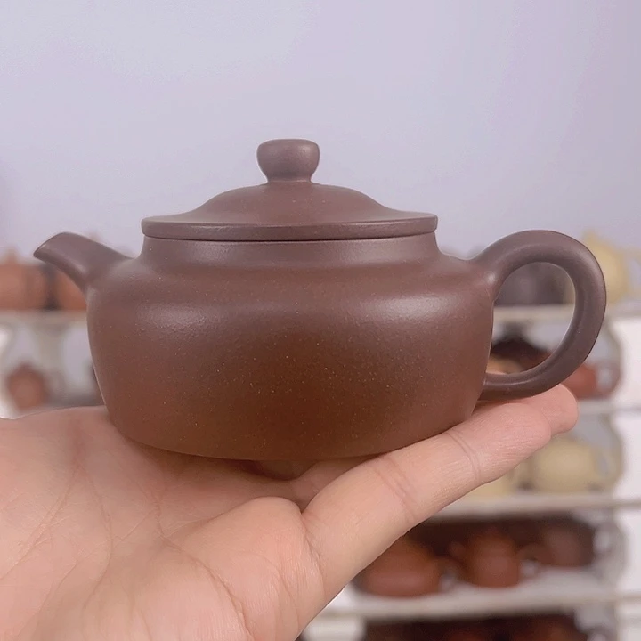 紫砂茶壶木*紫泥小笠帽