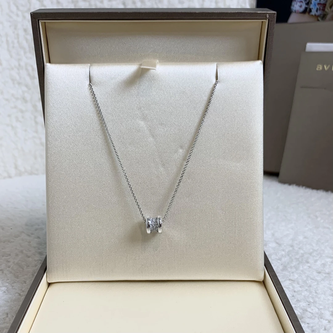 99新 BVLGARI/宝格丽 壹臻/ 白金满钻小蛮腰项链90700966