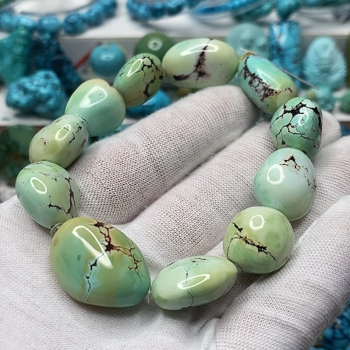 绿松石未镶嵌天然原矿 地大质检