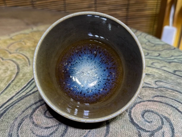 窑变茶具单杯建盏陶瓷茶杯主人杯陶瓷孔雀开屏